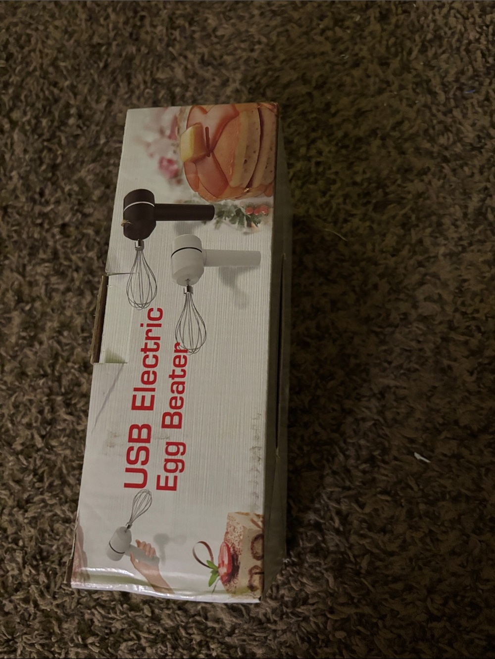 USB Electric Egg Beater Hand Mixer - White
